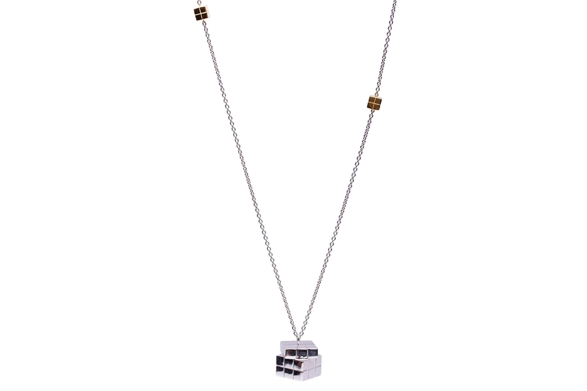 Rubik's Cube Necklace - Alloy - ApolloBox