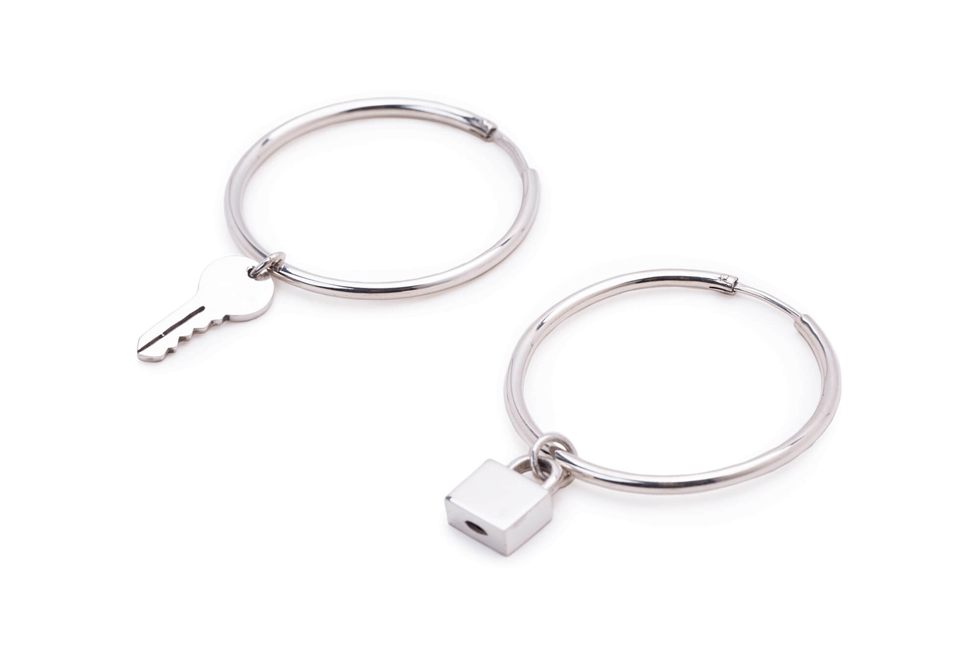 Heart Lock Charm Hoop Earrings – US Jewelry House