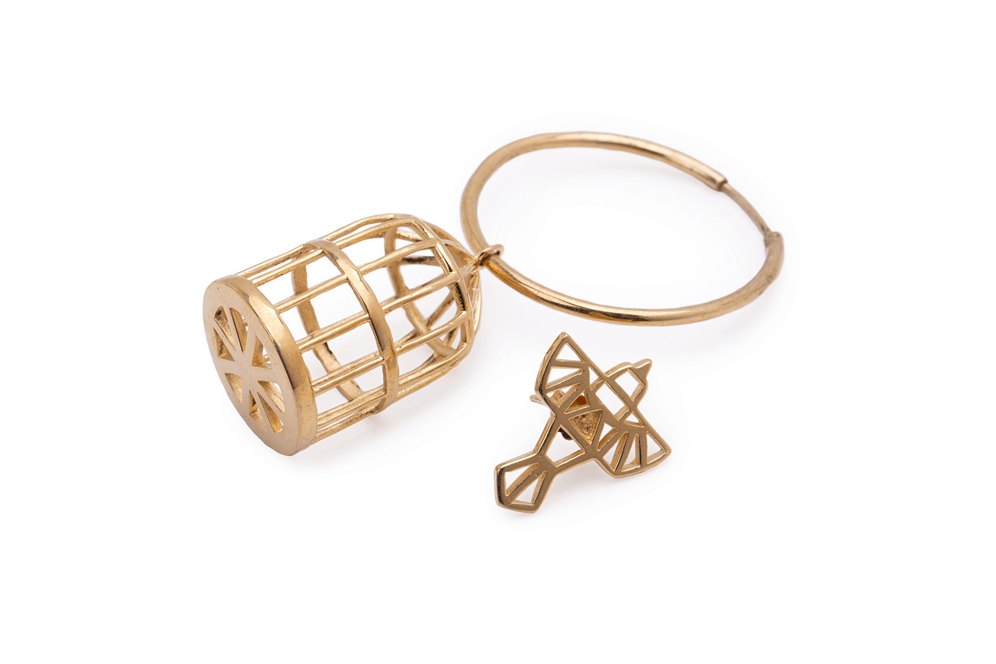 Bird cage earrings deals