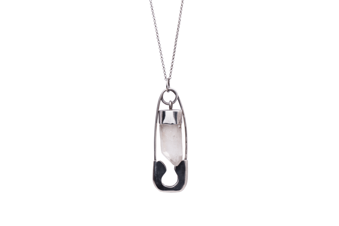 Haywire Jewellery - Crystal Safety Pin Necklace