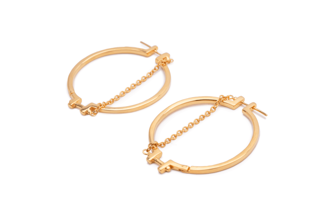 Haywire Jewellery - Liberty Chain Hoop Earrings