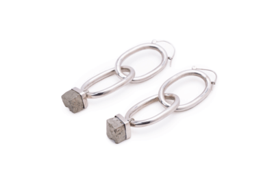 Haywire Jewellery - Pyrite Chain Earrings