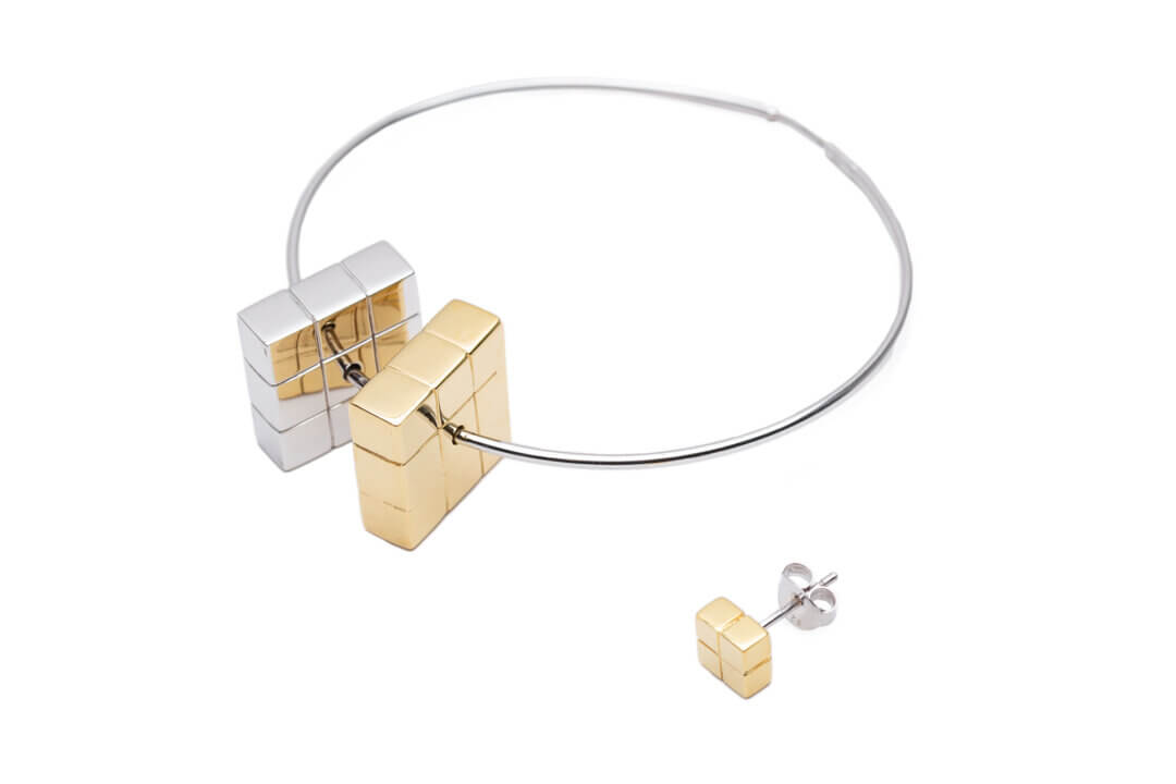 Rubix Asymmetric Earring Set